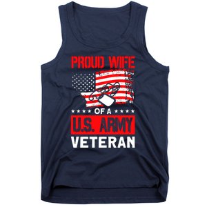 Proud Wife Of A U.S. Army Veteran Soldier Wife Premium Tank Top