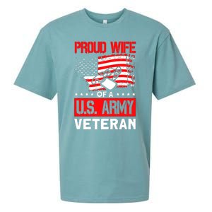 Proud Wife Of A U.S. Army Veteran Soldier Wife Premium Sueded Cloud Jersey T-Shirt