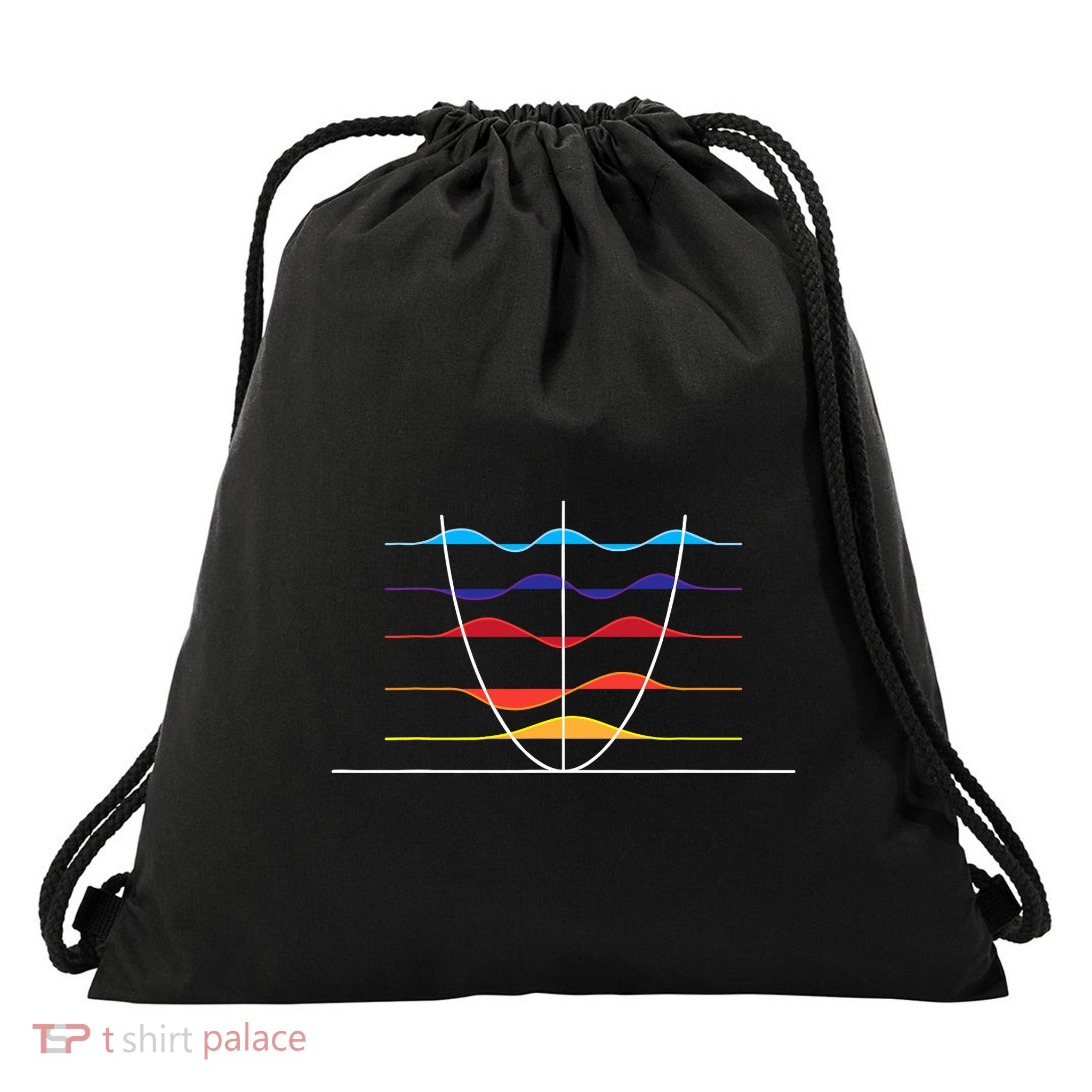 Physics Wave Overlay Waves Astrophysics Physics Drawstring Bag