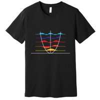 Physics Wave Overlay Waves Astrophysics Physics Premium T-Shirt