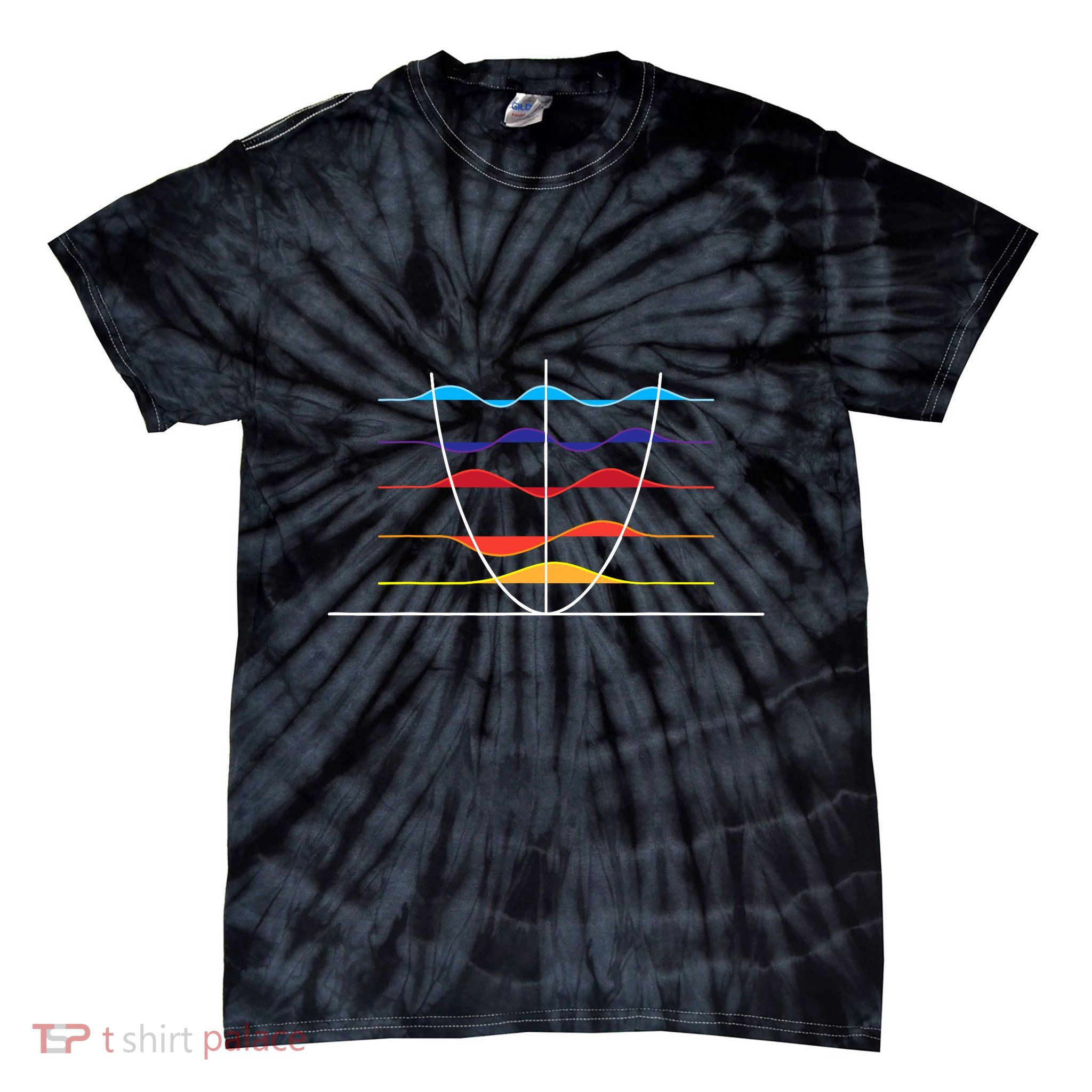 Physics Wave Overlay Waves Astrophysics Physics Tie-Dye T-Shirt