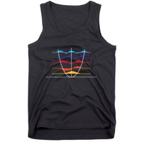 Physics Wave Overlay Waves Astrophysics Physics Tank Top