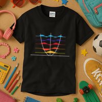 Physics Wave Overlay Waves Astrophysics Physics Kids T-Shirt