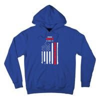 Proud Wife Of A Firefighter Distressed American Flag Cool Gift Tall Hoodie