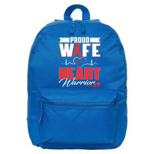 Proud Wife Of A Heart Warrior Heart Disease Awareness Month Gift 16 in Basic Backpack