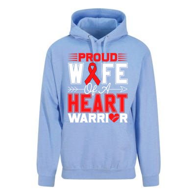 Proud Wife Of A Heart Warrior Heart Disease Awareness Month Gift Unisex Surf Hoodie