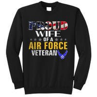 Proud Wife Of A Air Force Veteran American Flag Military Sweatshirt