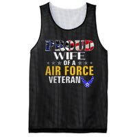 Proud Wife Of A Air Force Veteran American Flag Military Mesh Reversible Basketball Jersey Tank