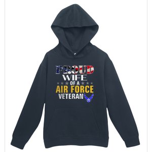 Proud Wife Of A Air Force Veteran American Flag Military Urban Pullover Hoodie