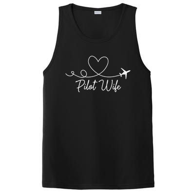 Pilot Wife Of A Pilot Wife Airplane Pilot Wife Heart PosiCharge Competitor Tank