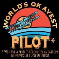 Pilot Worlds Okayest Pilot Design Drawstring Bag