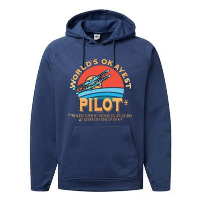 Pilot Worlds Okayest Pilot Design Performance Fleece Hoodie