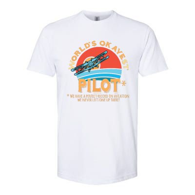 Pilot Worlds Okayest Pilot Design Softstyle CVC T-Shirt