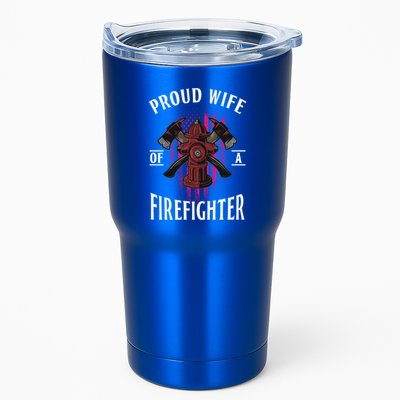 Proud Wife Of A Firefighter Funny Fires Partner Spouse Cute Gift Tumbler
