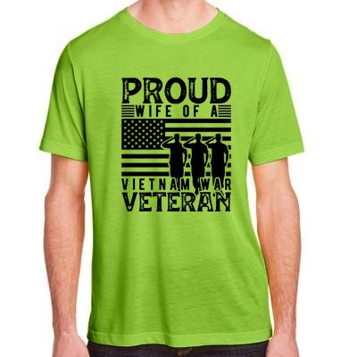 Proud Wife Of A Vietnam War Veteran Memorial Day Gift Adult ChromaSoft Performance T-Shirt