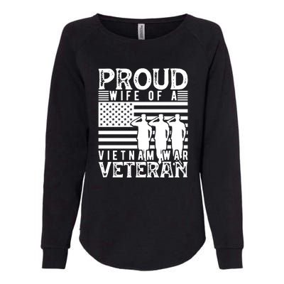 Proud Wife Of A Vietnam War Veteran Memorial Day Gift Womens California Wash Sweatshirt