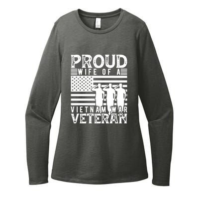 Proud Wife Of A Vietnam War Veteran Memorial Day Gift Womens CVC Long Sleeve Shirt