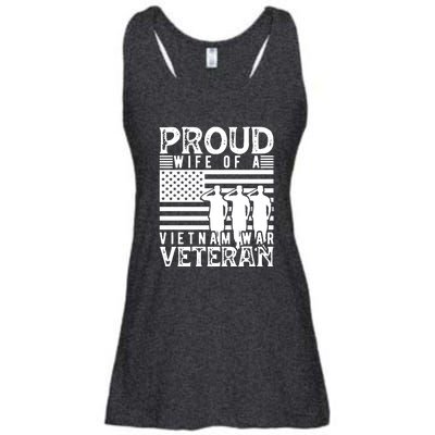 Proud Wife Of A Vietnam War Veteran Memorial Day Gift Ladies Essential Flowy Tank