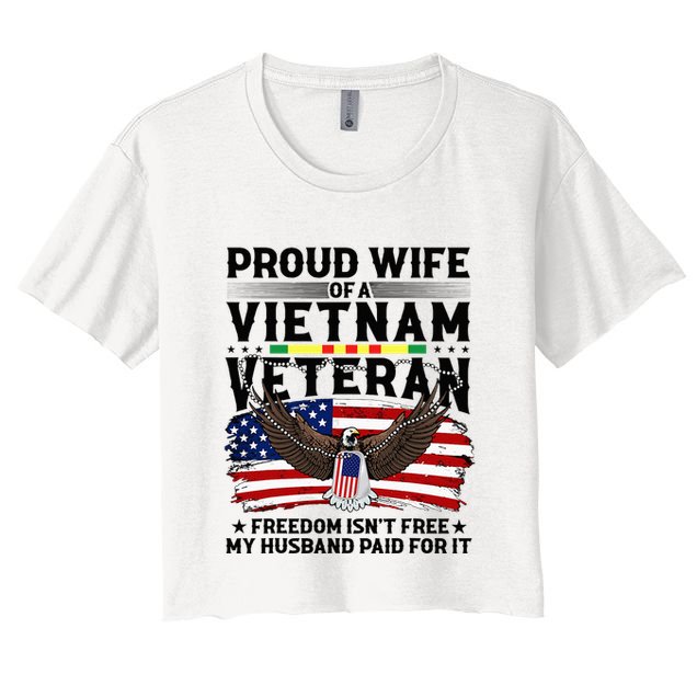 Proud Wife Of A Viet Nam Veteran Crop Top
