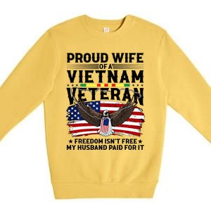 Proud Wife Of A Viet Nam Veteran Premium Crewneck Sweatshirt