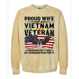 Proud Wife Of A Viet Nam Veteran Colorblast Crewneck Sweatshirt