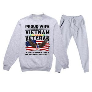 Proud Wife Of A Viet Nam Veteran Premium Crewneck Sweatsuit Set