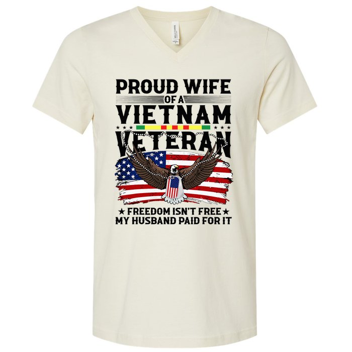 Proud Wife Of A Viet Nam Veteran V-Neck T-Shirt