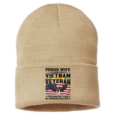 Proud Wife Of A Viet Nam Veteran Sustainable Knit Beanie