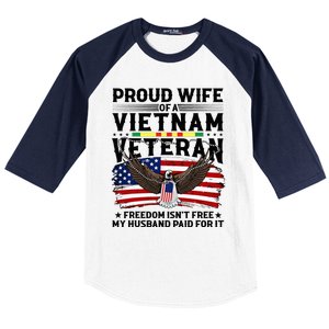 Proud Wife Of A Viet Nam Veteran Baseball Sleeve Shirt