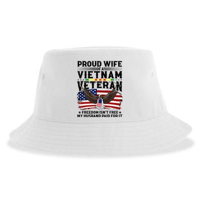 Proud Wife Of A Viet Nam Veteran Sustainable Bucket Hat