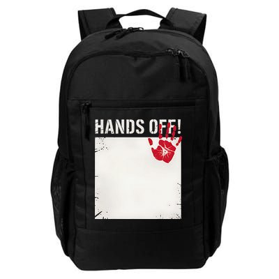 Plain Write On Blank Hands Off Protest Daily Commute Backpack