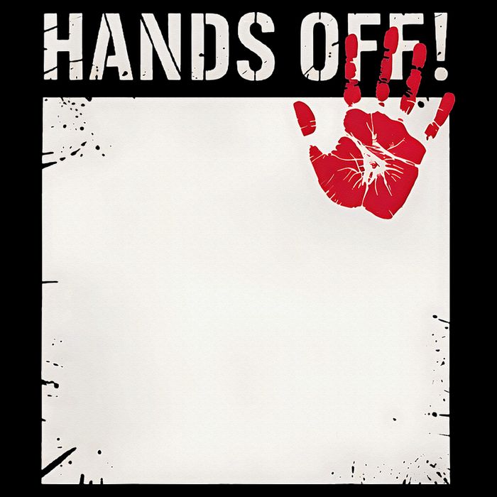 Plain Write On Blank Hands Off Protest Flat Bill Trucker Hat