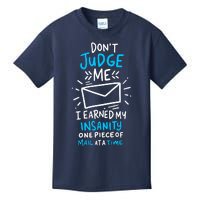 Postal Worker Or Mail Carrier Dont Judge Me Kids T-Shirt