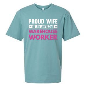 Proud Wife Of An Awesome Warehouse Worker Meaningful Gift Sueded Cloud Jersey T-Shirt