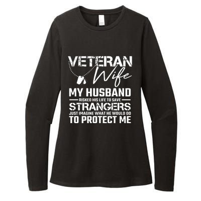 Proud Wife Of A U.S. Army Veteran, Veterans Day Gift Womens CVC Long Sleeve Shirt