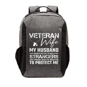 Proud Wife Of A U.S. Army Veteran, Veterans Day Gift Vector Backpack