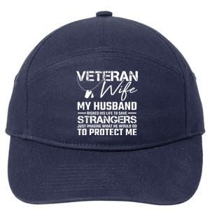 Proud Wife Of A U.S. Army Veteran, Veterans Day Gift 7-Panel Snapback Hat