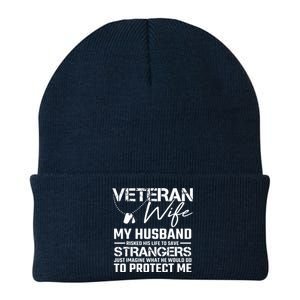 Proud Wife Of A U.S. Army Veteran, Veterans Day Gift Knit Cap Winter Beanie