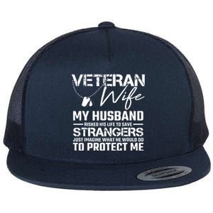 Proud Wife Of A U.S. Army Veteran, Veterans Day Gift Flat Bill Trucker Hat