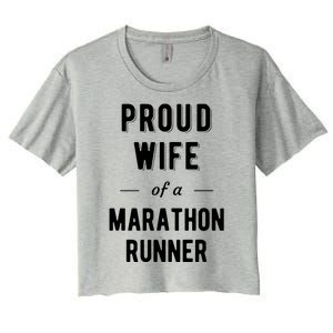 Proud Wife Of A Marathon Runner Women's Crop Top Tee