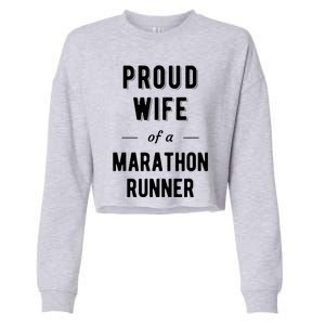 Proud Wife Of A Marathon Runner Cropped Pullover Crew