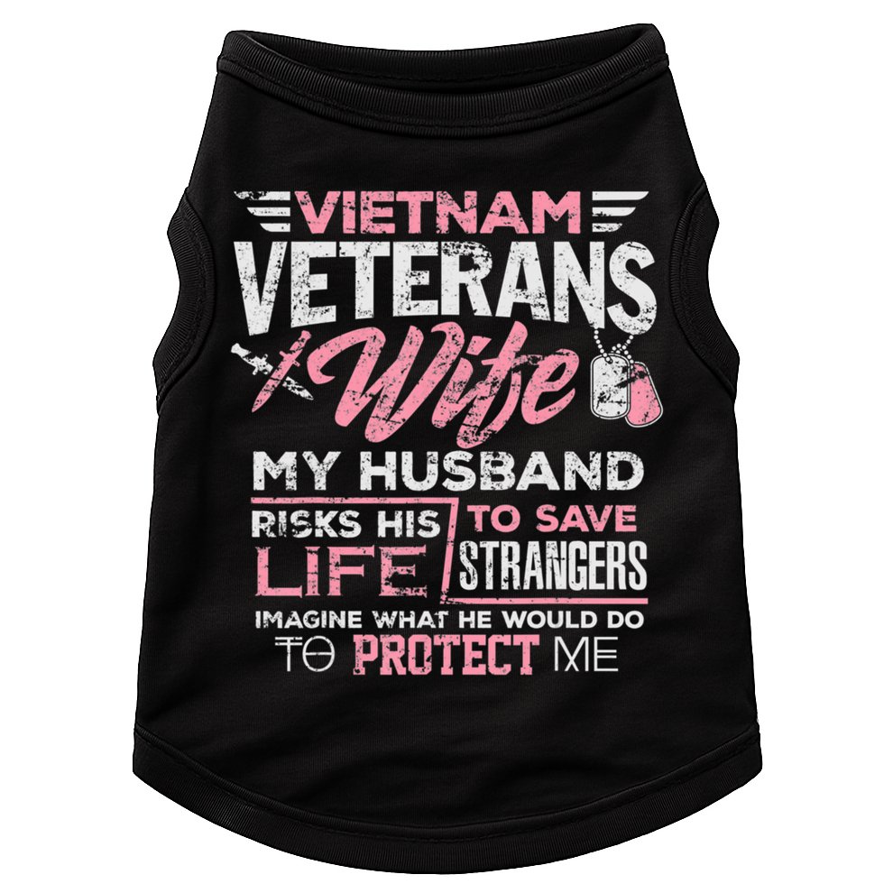 Proud Wife Of A Vietnam Veteran Doggie Tank
