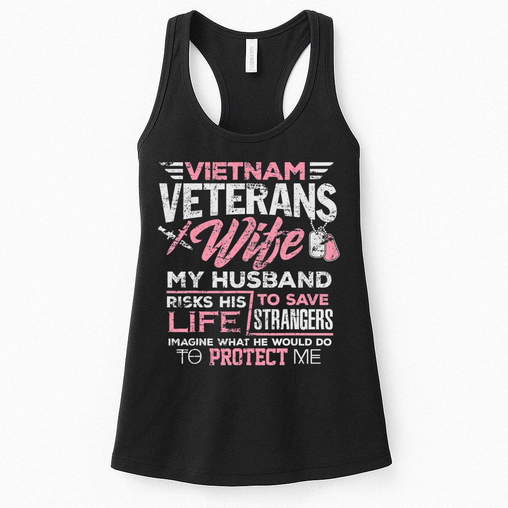 Proud Wife Of A Vietnam Veteran Womens Tank Top