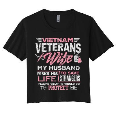 Proud Wife Of A Vietnam Veteran Women's Crop Top Tee