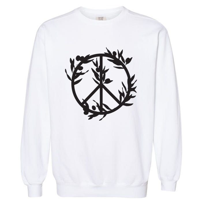 Peace With Olive Branches Fundraiser For Palestine Family Garment-Dyed Sweatshirt