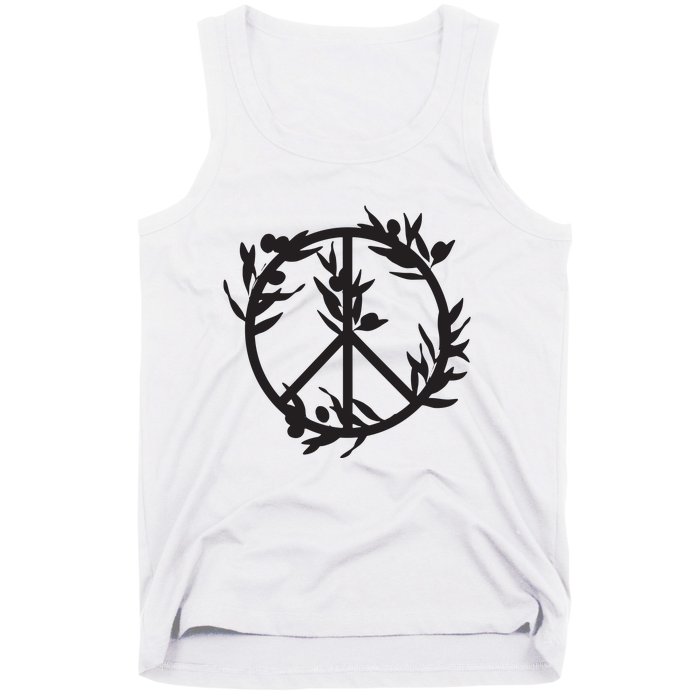 Peace With Olive Branches Fundraiser For Palestine Family Tank Top