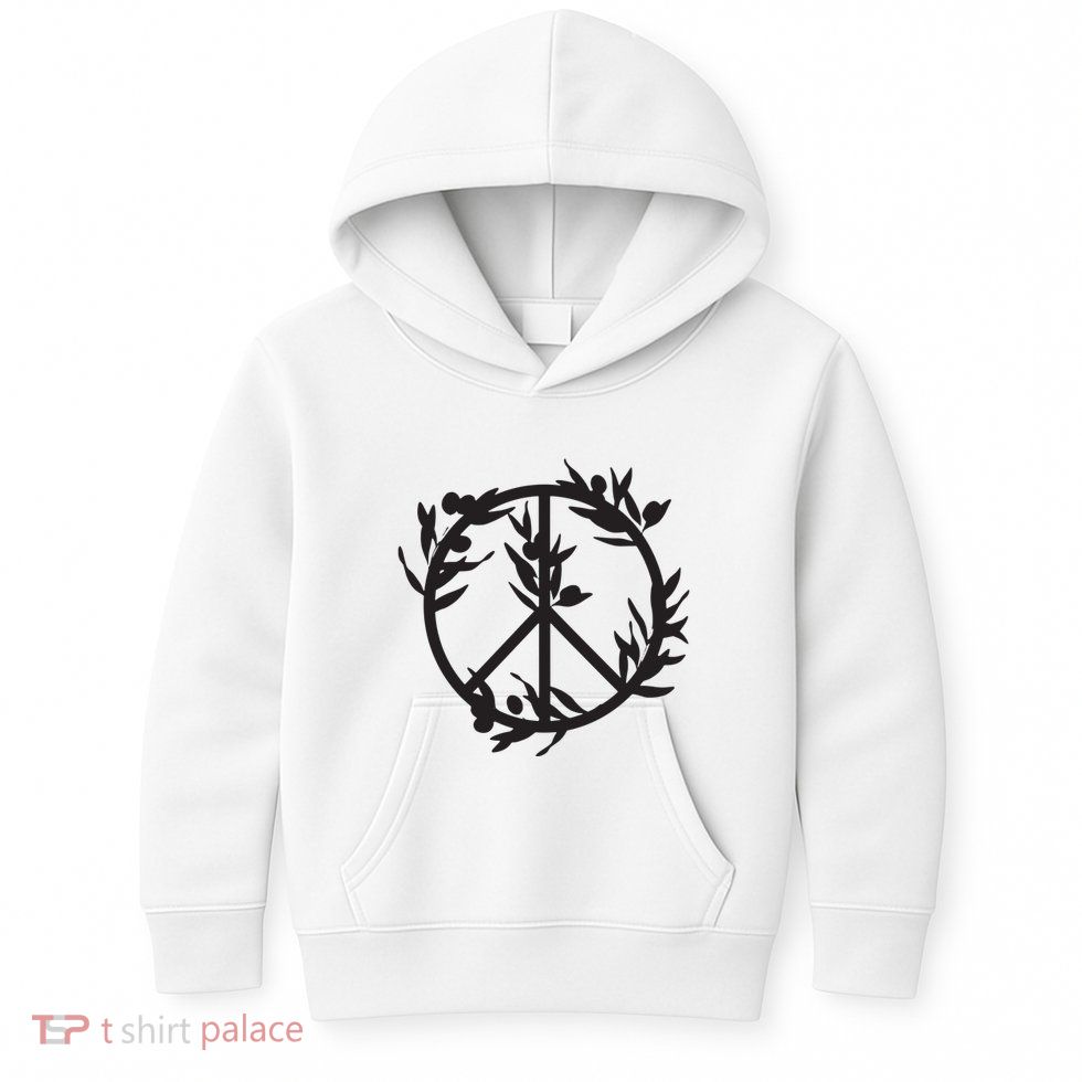 Peace With Olive Branches Fundraiser For Palestine Family Kids Hoodie