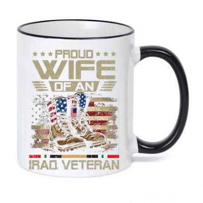 Proud Wife Of Us Iraq War Veteran Family Matching 11oz Black Color Changing Mug