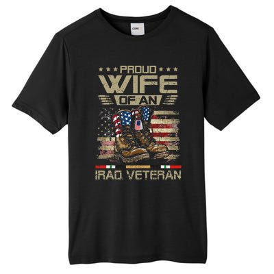 Proud Wife Of Us Iraq War Veteran Family Matching Tall Fusion ChromaSoft Performance T-Shirt