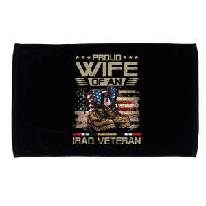 Proud Wife Of Us Iraq War Veteran Family Matching Microfiber Hand Towel